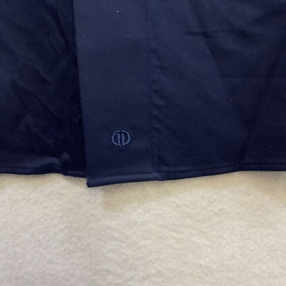 Donald Donahue Trim Fit Dress Shirt Mens 16 36/37 Navy Blue TRTDS888000 NWT $155 - Picture 9 of 16